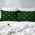 thumbnail image 4 of Erosebridal Teens Abstract Sheet Set Full, Green Strpied Geometry Bedding Sets Full Size, Modern Fashion Decor, 4 of 7