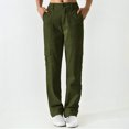 thumbnail image 2 of Besolor Pantalon Cargo Extensible Taille Haute Femme Ample Multiples Poches Jambe Droite Grand Pantalon Pantalon Mode Mode Urbaine, 2 of 6