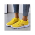 thumbnail image 2 of UKAP Espadrilles pour Femmes à Bout Rond Espadrilles Couleur Unie Ballerines Confortables pour Femmes Jaune 10, 2 of 4