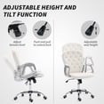thumbnail image 4 of Vinsetto Office Desk Chair, 360° Swivel Computer Chair, Cream White, 4 of 10