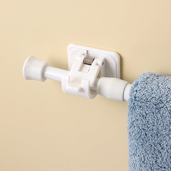 SSZMDLB Adjustable Tension Rod, No Drill Curtain Rod, 16-28 Inch White Tension Rod for Windows, Doors, Cabinets and Closets, Spring-Loaded Shower Rod, Closet Organizer, Tension Window Curtain Rod