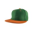 thumbnail image 1 of Top Headwear Flat Bill Adjustable Snapback Cap - Green/Orange, 1 of 2