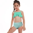 thumbnail image 2 of Hiiyo Little Girls Bikini Swimsuit Ruffle Spaghetti Strap Swimwear Beach Bathing Suit, 2 of 6
