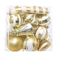 thumbnail image 2 of TopLLC 16 Pcs Christmas Tree Hanging Ornaments Set, Pre-Tied Shatterproof Plastic Assorted Baubles with Rope, Glitter Xmas Tree Decorative Pendants Christmas Decorations for Party Holiday Wedding, 2 of 6