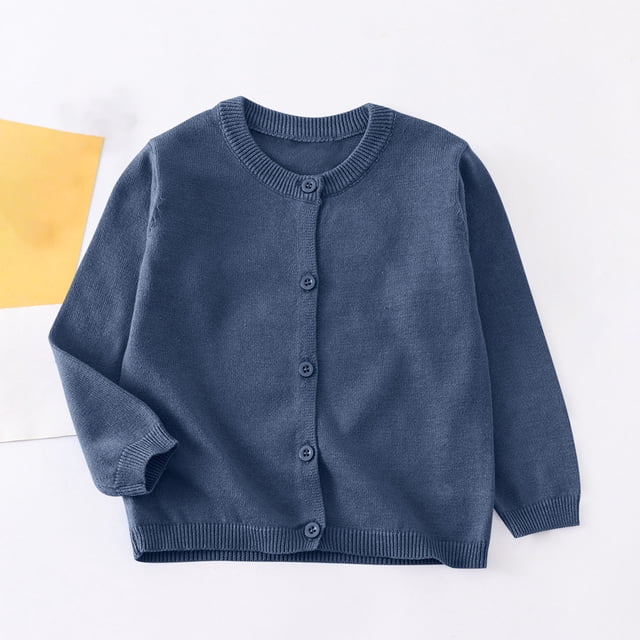 Cowsor Little Girl Knit Cardigan Sweater - Toddler Button Down School Uniforms Cardigan