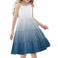 thumbnail image 1 of Tranfacy Robes d'Été pour Ados, Robe d'Été pour Filles, Robe d'Été Boho pour Fille 4-14 Ans à Dégradé de Couleurs, Décontractée, Sans Manches, à Étages, Style Nuisette, 1 of 7