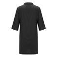 thumbnail image 4 of Kcodviy Robe Longue Taille Haute pour Femme, Femme Habillée, Nouée, Couleur Unie, Col Rond, Grande Taille, Robes Décontractées, Robe à Encolure, Robes de Travail pour Femmes, Bureau, Robes pour Femmes, Robe Midi d'Été Décontractée pour Femmes, 4 of 7