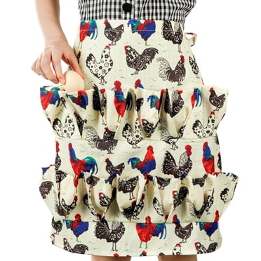 Tablier à Oeufs, Tablier de Collecte et de Maintien d'Oeufs en Toile Durable, Tablier de Collecte d'Oeufs pour Poules Canards Oies Oeufs, Tablier en Toile Porte-Oeufs pour Ménagère Cuisine de Ferme Tenue de Travail (Adulte, Unisexe)