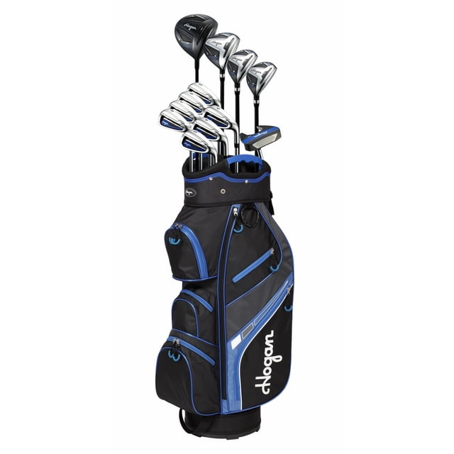Hogan Golf FW-817 Men Right Golf Clubs Set with Cart Bag Regular Flex (Graphite/Steel)