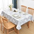 thumbnail image 4 of Fall Sunflower Vinyl Tablecloth Rectangle Plastic PVC Oilcloth Tablecloths Wipeable Table Cloth Cover for Foot Folding Tables Kitchen Dining Room Table Crafting x, 4 of 9