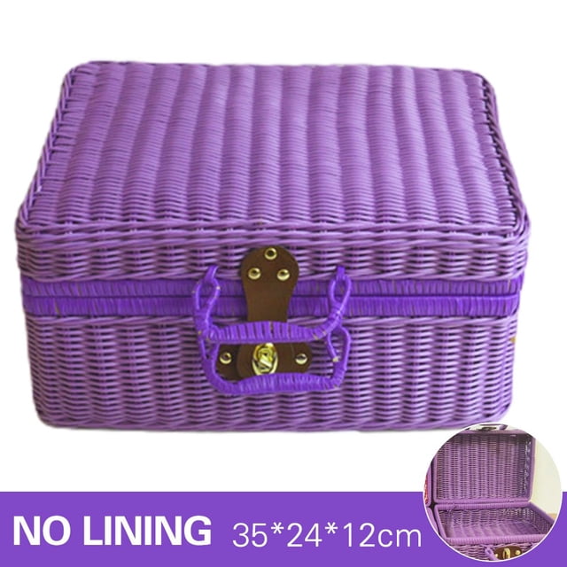 MesaSe Picnic Basket Large Size Organizer Container Storage Basket With Lid