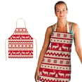 thumbnail image 3 of 1Pc Parent Adult the Family Kitchen Christmas Print Linen Family Aprons, 3 of 3