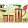 thumbnail image 4 of Handcrafted Pure Copper Jug With 2 Glass - 1 Liters, Brown | Leak Proof & Dishwasher Safe, 4 of 5