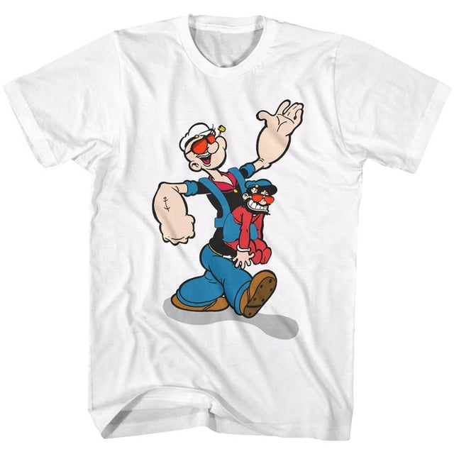 Popeye Papa Popeye T-Shirt Blanc pour Adulte 6TG