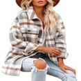 thumbnail image 4 of Chemise Ample pour Femmes Veste à Manches Longues avec Poches, 4 of 10