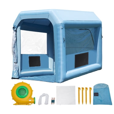 KFFKFF Enceinte de Peinture Gonflable Portable, Dimensions 9.8 x 8.2 x 8.2 Pi, Équipée d'Un Souffleur d'Air Robuste de 550 W et d'Un Mécanisme de Filtration d'Air, Idéale pour Moto, Bicyclette