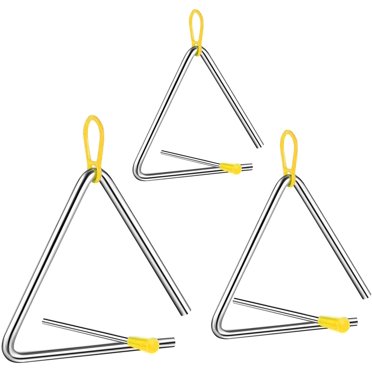 Triangle Musical, Instrument de Percussion à Main Triangulaire Musical, Instrument Triangulaire avec Batteur, Instrument Triangulaire, Triangles Musicaux pour Enfants