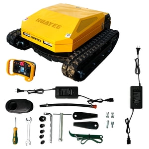 MHY90 608cc Remote Control Lawn Mower - Hybrid Crawler Mower with Remote Start - All-Terrain Grass Cutter, 65° Climbing, 300m Remote Control