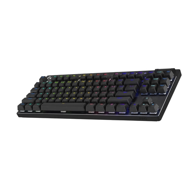 Logitech G PRO X 60 LIGHTSPEED, Clavier gaming sans fil, clavier mécanique ultra compact TKL 60% pour PC Windows, LIGHTSYNC RVB, touches PBT double couche, switchs linéaires GX optiques - Noir