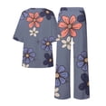 thumbnail image 5 of Womens pajama sets Summer Outfits for Women 2 Cotton Linen Set Oversized T Shirts Straight Leg Pant Plus Size Tracksuit M, 5 of 5