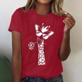 thumbnail image 2 of Birdeem Women Girls Plus Size Print Tees Short Sleeve Round Neck T Shirt Blouse Tops, 2 of 6