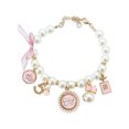 thumbnail image 1 of Collier de Chat Réglable Sans Allergie Fermoir Mousqueton Conception ABS Anti-Décoloration Collier de Perles d'Imitation pour Animaux de Compagnie avec Pendentif de Dessin Animé Fournitures pour Animaux de Compagnie, 1 of 1