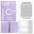 thumbnail image 2 of 100 Envelopes Money Saving Challenge, 100 Envelope Challenge Binder, Money Saving Binder, Budget Book (Purple),1 * Challenge Money Saving Binder Kit,Purple, 2 of 7