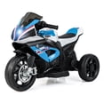thumbnail image 1 of Gymax 12V Kids Ride on Motorcycle Licensed BMW 3 Wheels Electric Toy w/ Light & Music Blue, 1 of 9
