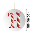 thumbnail image 2 of 26 Letter Ornament Cane Candy Letter Ornament, 2 of 5