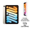 thumbnail image 1 of iPad Mini 6 Apple Remis à Neuf A2567 (Wi‐Fi) 64 Go Starlight (Grade B) avec Verre Trempé Préinstallé, 1 of 2