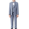 thumbnail image 1 of RXIRUCGD Manteau Sans Manches pour Enfants, Ensemble 5 Pcs, Col Rond, Bleu, Taille: 120, 1 of 6