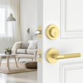 thumbnail image 1 of Poignées de Porte Mates Intérieures Moletées Intimité Poignées de Porte Levier de Porte Robuste pour Chambre Ou Salle de Bain Réversible Sans Clé pour Portes Gauche Droite AM, 1 of 7