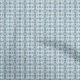 thumbnail image 1 of oneOone Georgette Viscose White Fabric Asian Kilim Sewing Craft Projects Fabric Prints By Yard 42 Inch Wide, 1 of 5