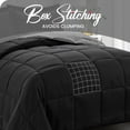 thumbnail image 3 of Canadian Linen Couette en Alternative au Duvet Ultra Douce, Réversible, Grand Lit, Gris et Noir, 3 of 8