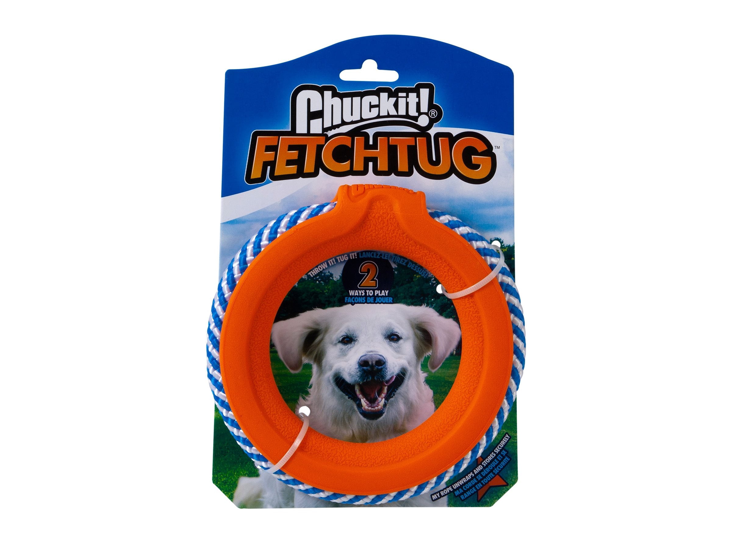 Chuckit! FetchTug 2-in-1 Rapporter et Corde Remorqueur Jouet pour Chiens