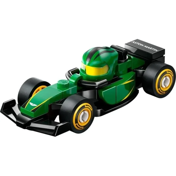 LEGO F1 Collectible Race Cars - Aston Martin F1 Team Race Car with Driver Helmet & Moving Wheels - Formula 1-71049