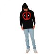 thumbnail image 3 of Deadpool Classic Logo Zip-Up Hoodie with Sleeve Print-Medium, 3 of 5