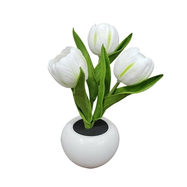 Yhmxh Décoration pour la Maison, Lumières DEL, Lampe de Table DEL Imitation en Forme de Fleur Lampe de Nuit DEL Lampe de Table Décoration dans la Chambre Familiale Convient pour Cadeaux Petite Lampe de Nuit de Table dans la Chambre Lumière Lumière