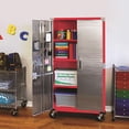 thumbnail image 2 of Armoire de rangement roulante UltraHD, Rouge, 91 cm (L) x 46 cm (P) x 183 cm (H), 2 of 7