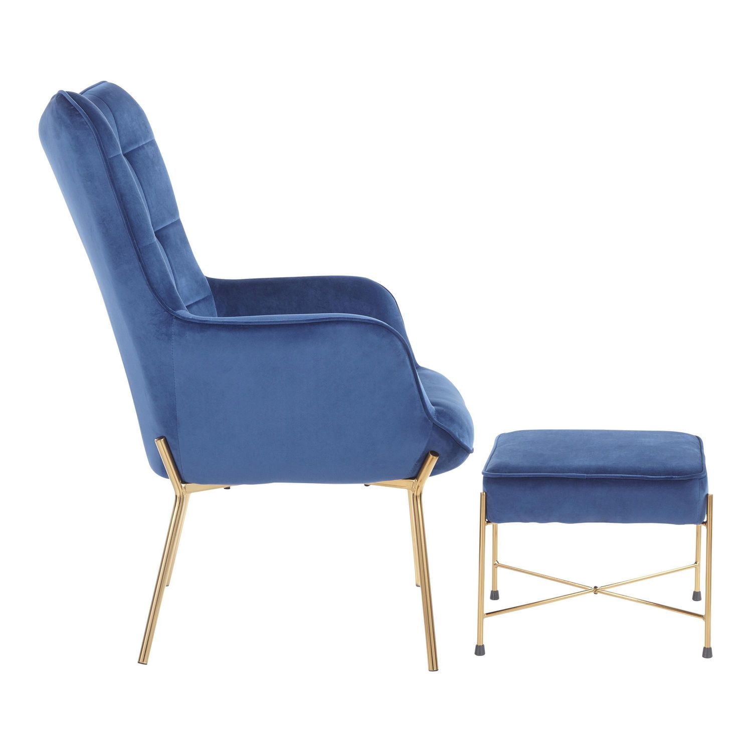Chaise contemporain Izzy <br>et pouf, par LumiSource