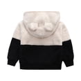 thumbnail image 1 of IROINID Chandail en Molleton pour Tout-Petits Garçons Filles à Capuche Chandail Mignon Chaud en Peluche Veste Bébé, Blanc, 1 of 9