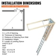 thumbnail image 2 of KFFKFF Attic Steps, 350-lb Weight Limit, 22.5" x 63", Versatile Aluminum Extendable Design, Easy to Carry, Suitable for 9.5'-12' Ceilings, Simplifies Attic Entry, 2 of 9