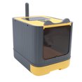 thumbnail image 1 of Enclosed Cat Litter Box, 17.5in Large Covered Kitty Litter Box with Lid, Scoop, Drawer Design Easy to Clean, Big Top Entry Deep Tray, Anti Splashing Removable High Sided Enclosure, 1 of 7