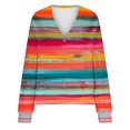 thumbnail image 4 of MeetoTime Women's 2024 Fall Knit Cardigans Open Front Long Sleeve V Neck Button Loose Cardigan Sweaters, 4 of 5