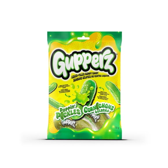 Gupperz Poppin' Pickles - Gummy Candy, Gluten-Free & Nut-Free, 3 pack