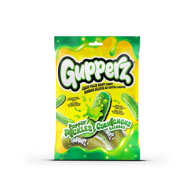 Gupperz Poppin' Pickles - Gummy Candy, Gluten-Free & Nut-Free, 3 pack