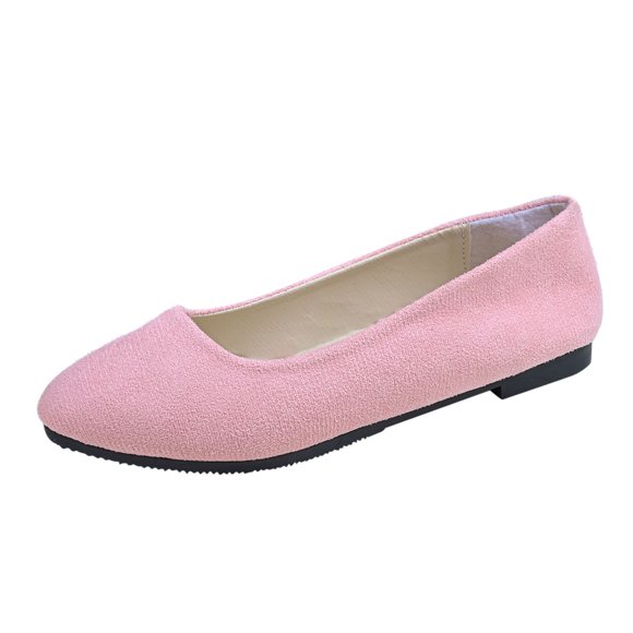 Xfvqtps Womens Flat Shoes Loafers Slip on Comfortable Walking Shoes Multi Color Casual Shoes Lightweight Pink