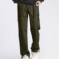 thumbnail image 4 of Styesk Men's Pants Men's Solid Color Pocket Work Pants Straight Leg Pants, 4 of 8