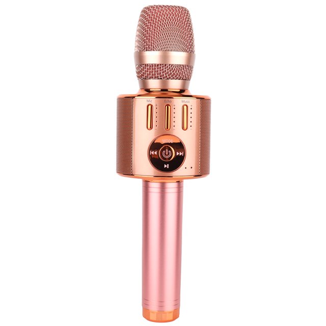 Microphone de Karaoké Portatif, Microphone Bluetooth Sans Fil Machine de Karaoké Sans Fil Ingénierie de Précision