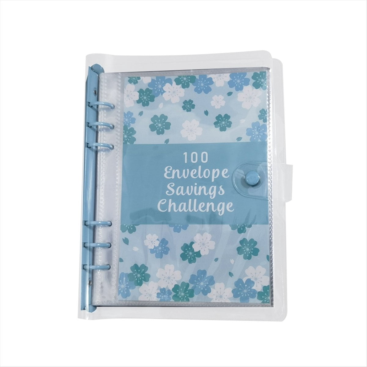100 Envelope Challenge Binder Savings Binder for Save 5050 with Cash Envelopes for Budget Planning Blue,1 x 100 Envelope Challenge Binder Savings Binder,Blue
